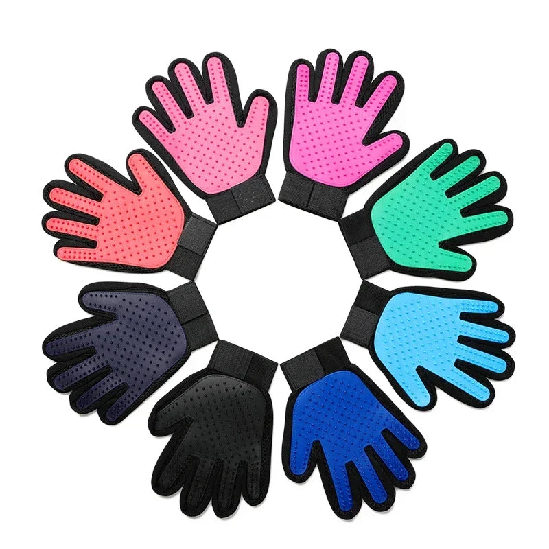 Luva de Silicone Multifuncional para Banho, Tosa e Remoção de Pelos Pet (Grooming & Bath Glove)
