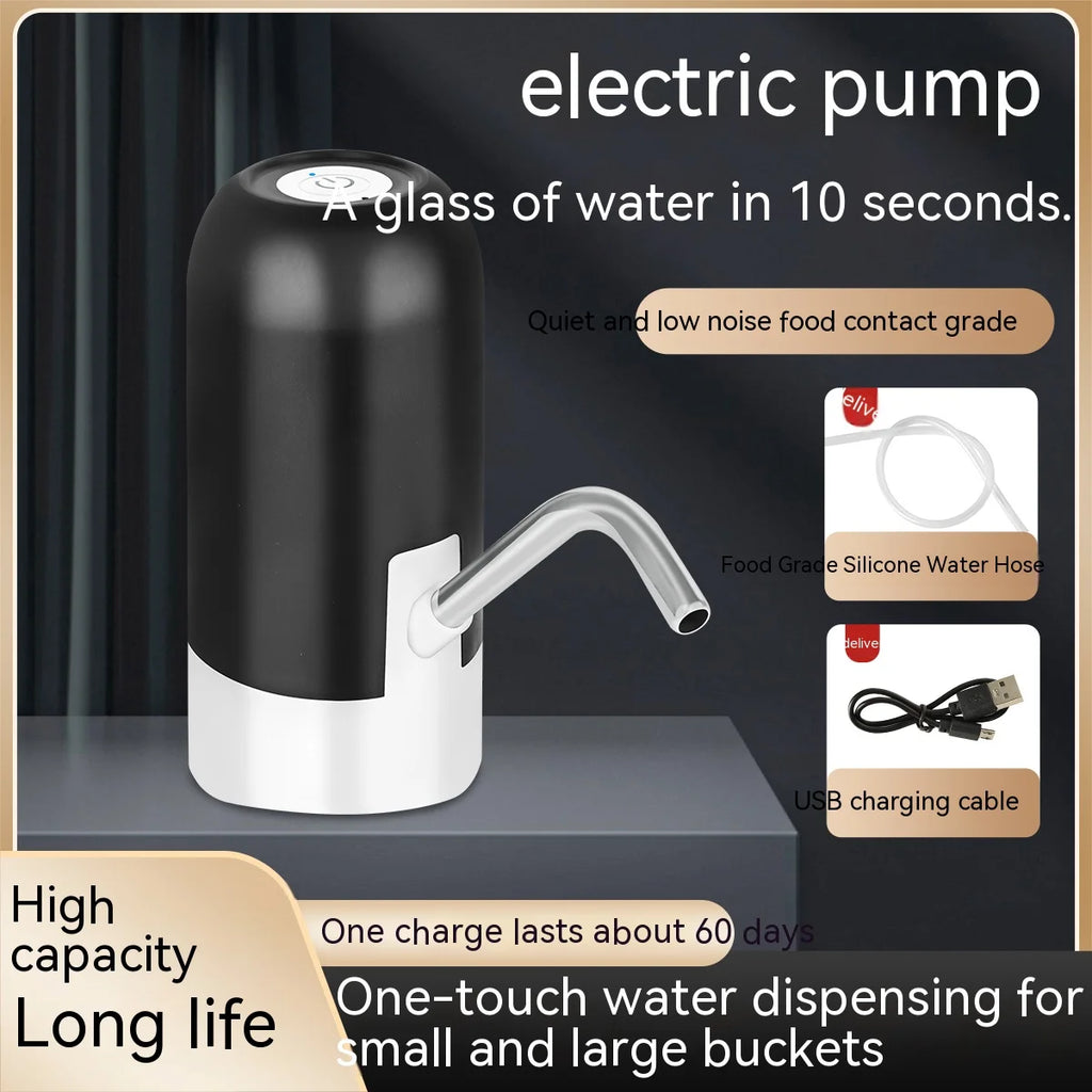Bomba Elétrica para Galão de Água Recarregável USB - Dispenser Automático Universal