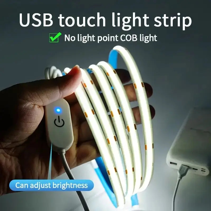 Fita de LED Smart COB - Efeito Neon Contínuo com Dimmer Inteligente
