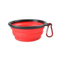 Tigela Retrátil Dobrável para Ração e Água Pet com Mosquetão (Pote Portátil de Viagem)