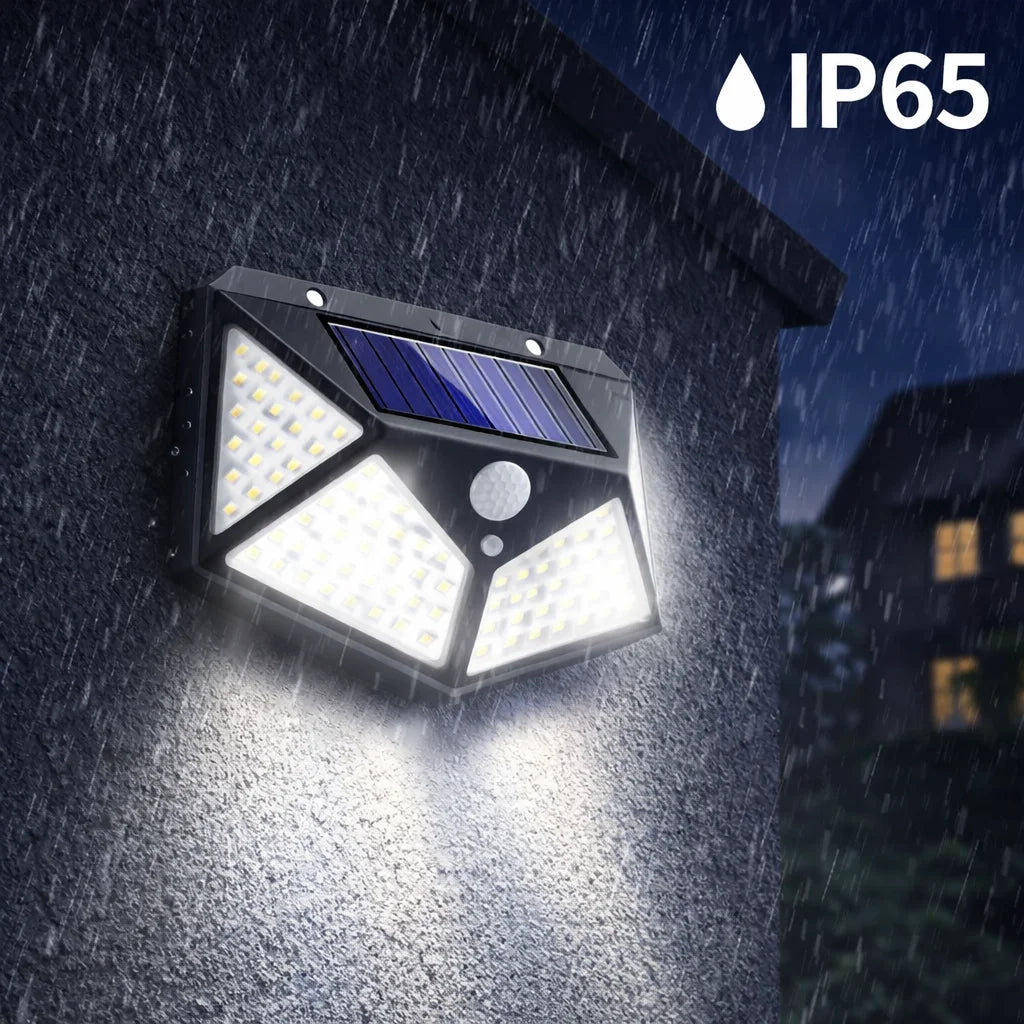 Refletor Solar de Parede com Sensor de Movimento – Prova D'Água sem FiosOutdoor Waterproof PIR Spotlight for Yard Garden Path Fence Decoration