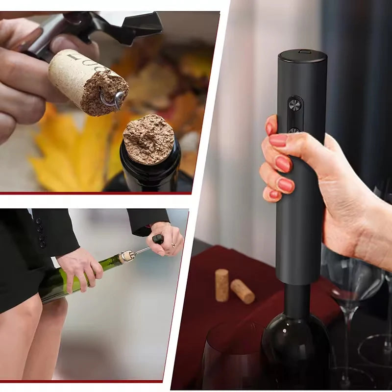 Abridor de Vinho Tinto Elétrico Automático Multifunção