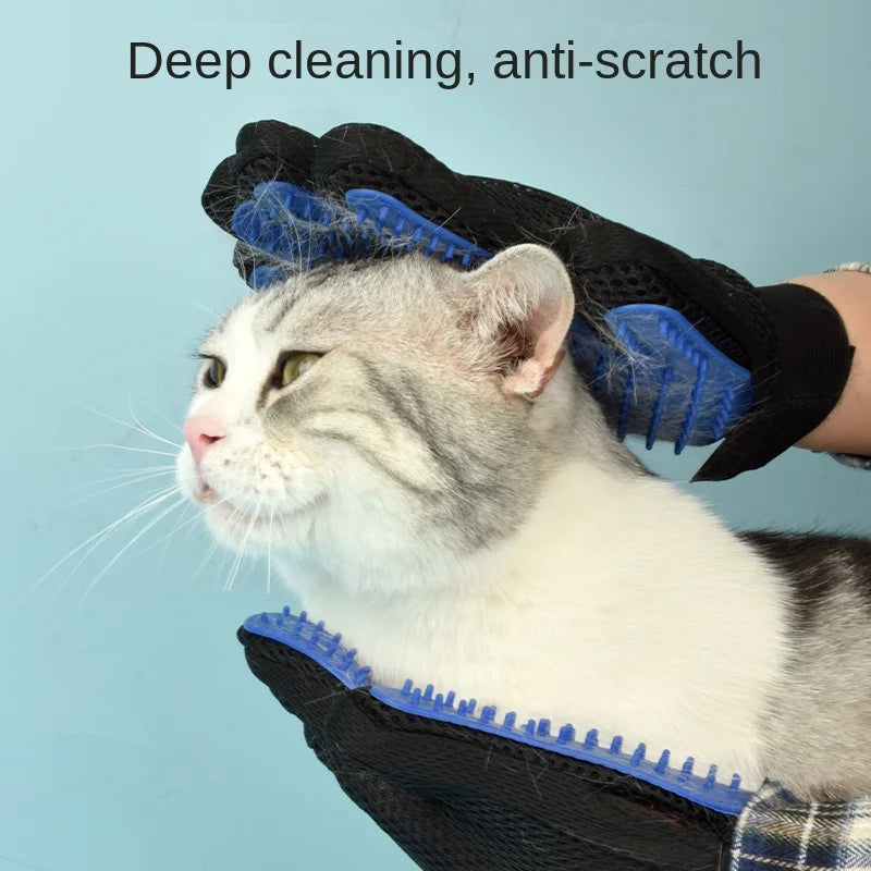 Luva de Silicone Multifuncional para Banho, Tosa e Remoção de Pelos Pet (Grooming & Bath Glove)
