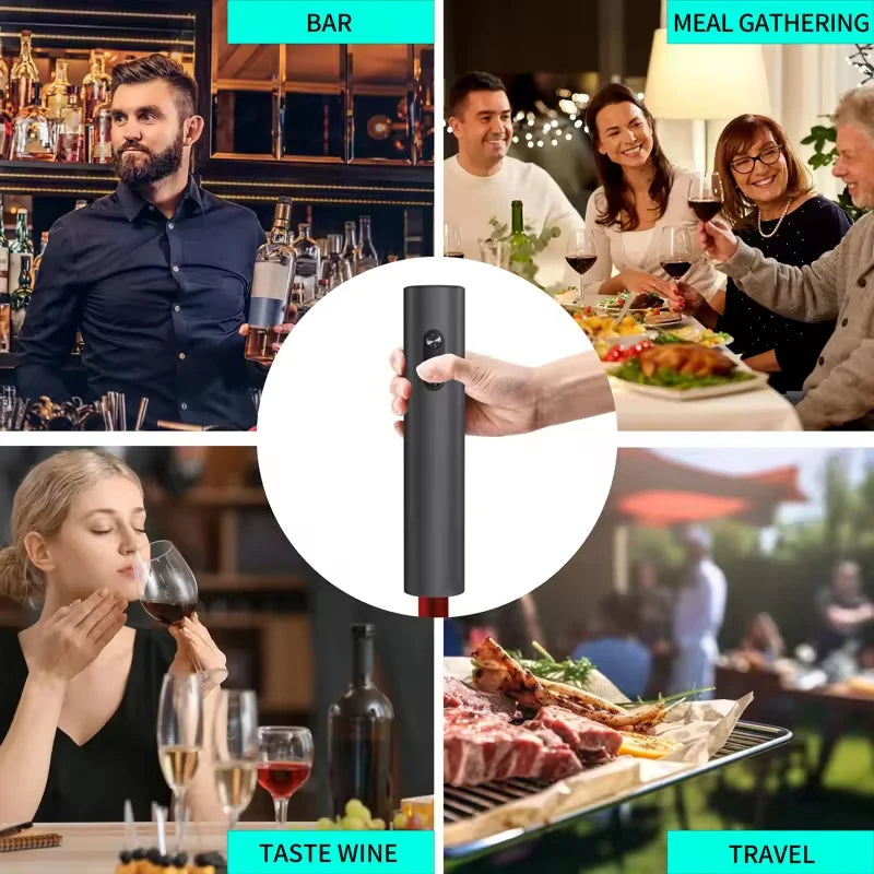 Abridor de Vinho Tinto Elétrico Automático Multifunção