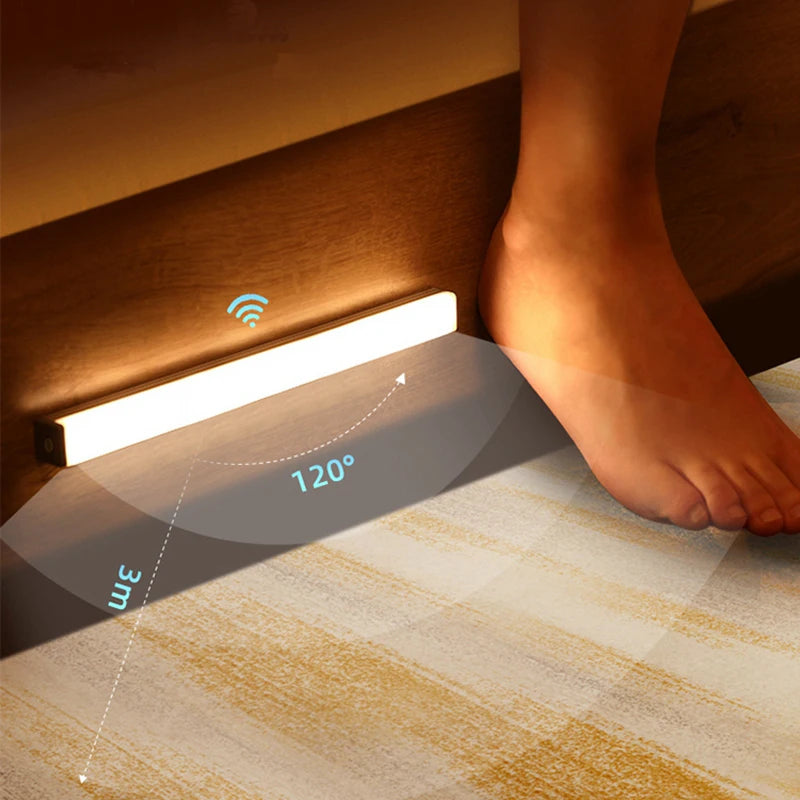 Luz Inteligente NeoSmart-Barra LED Recarregável com Sensor de Movimento.
