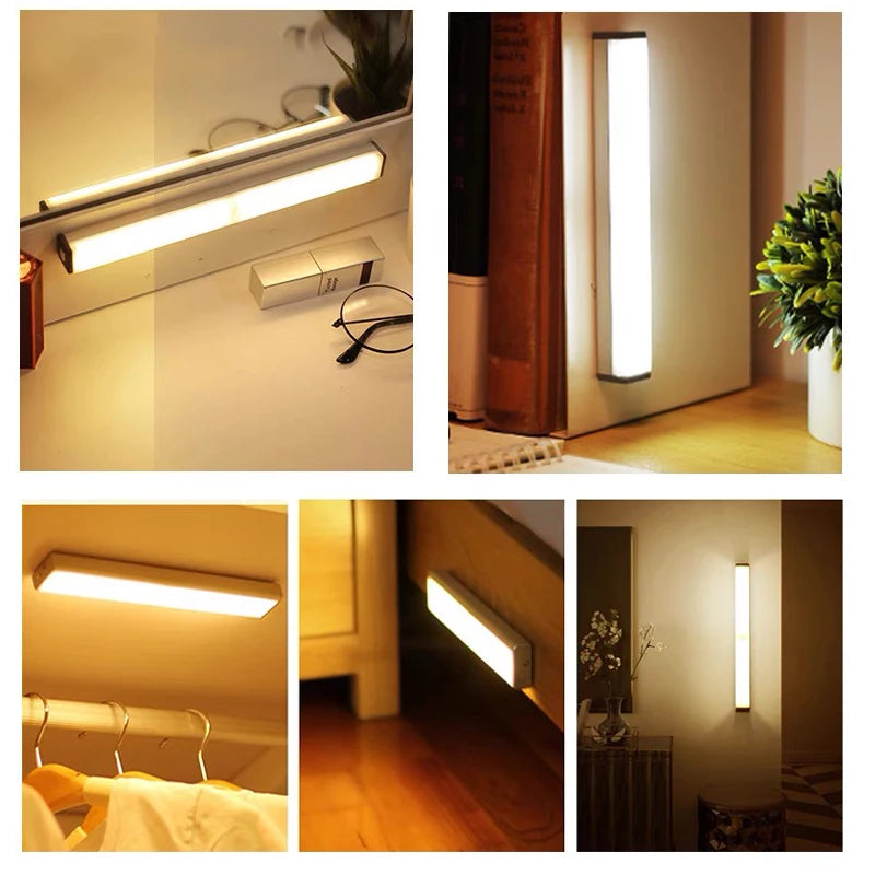 Luz Inteligente NeoSmart-Barra LED Recarregável com Sensor de Movimento.