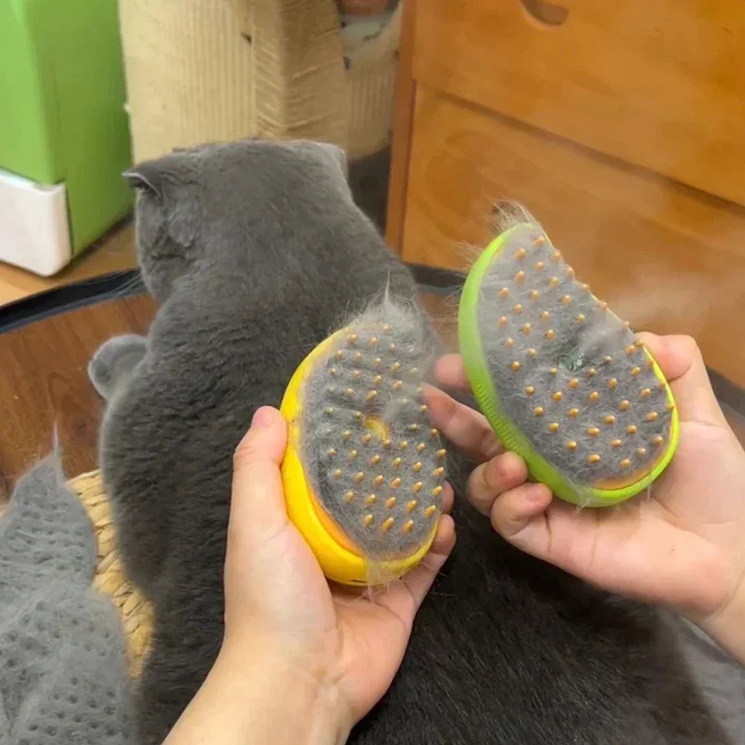 Escova Tira-Pelos a Vapor com Spray Elétrico 3 em 1 PetGroomer