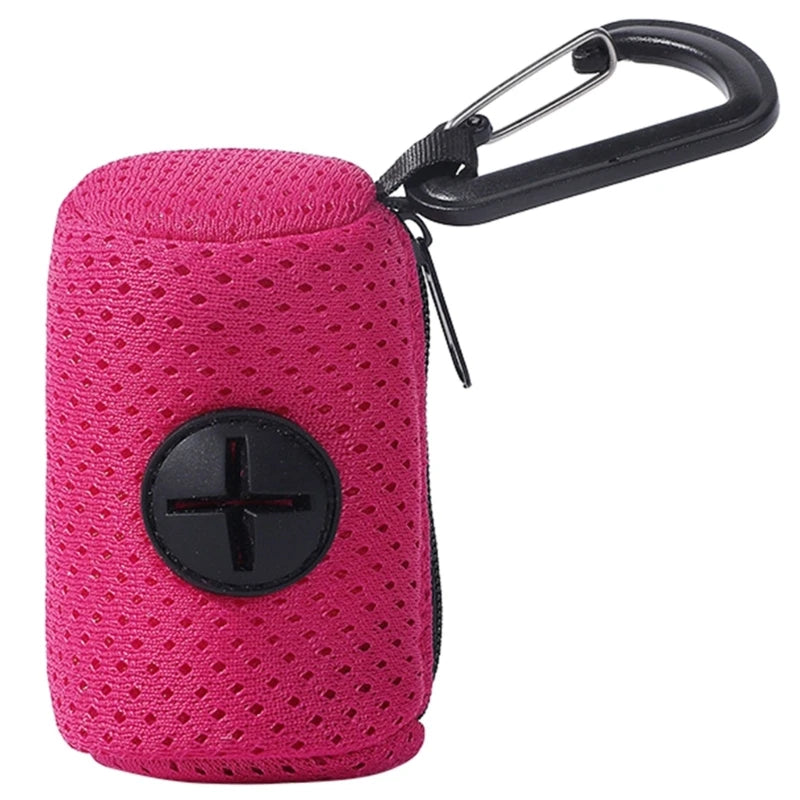 Porta-Sacos Higiênicos com Mosquetão para Passeio Pet (Dispenser de Sacos de Lixo)