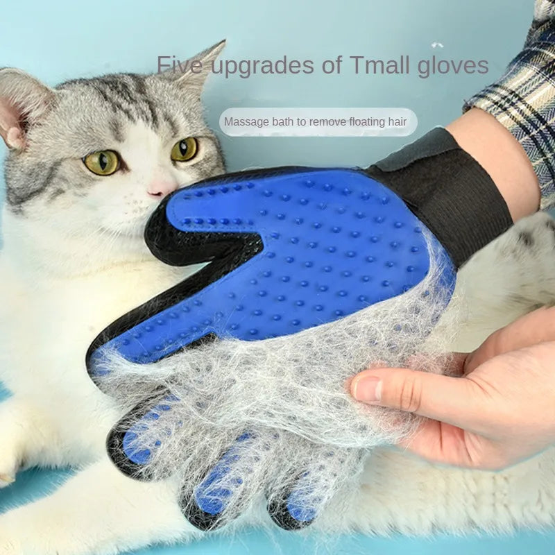 Luva de Silicone Multifuncional para Banho, Tosa e Remoção de Pelos Pet (Grooming & Bath Glove)