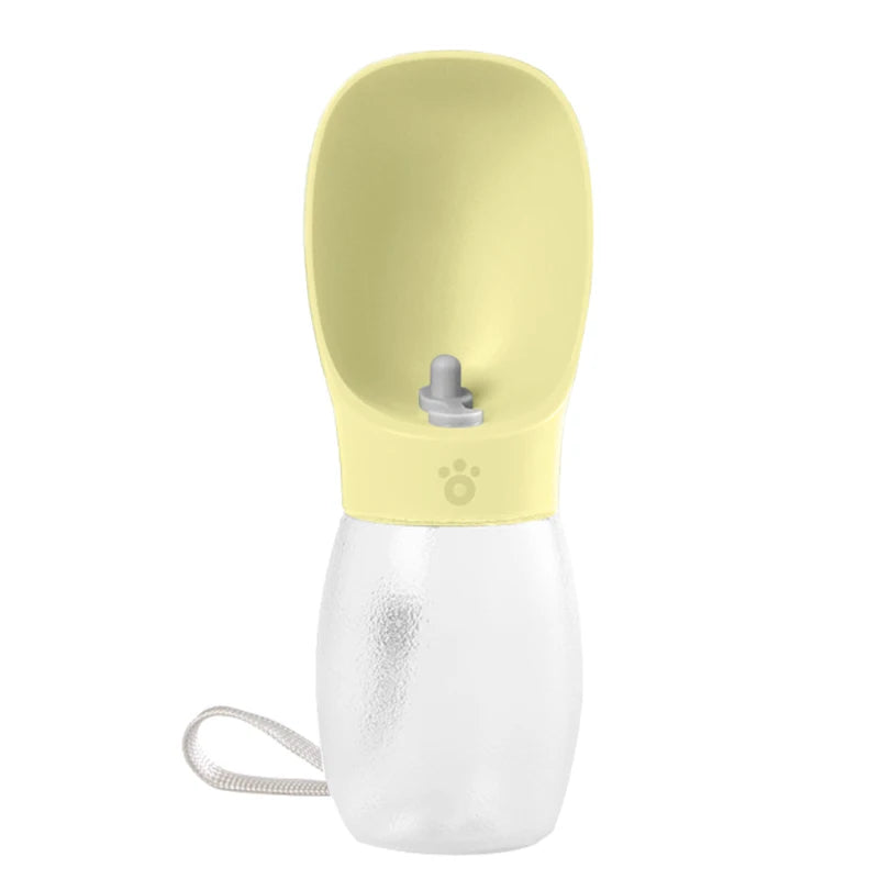 Garrafa de Água Portátil 2 em 1 com Bebedouro Acoplado para Passeios Pet (300ml)