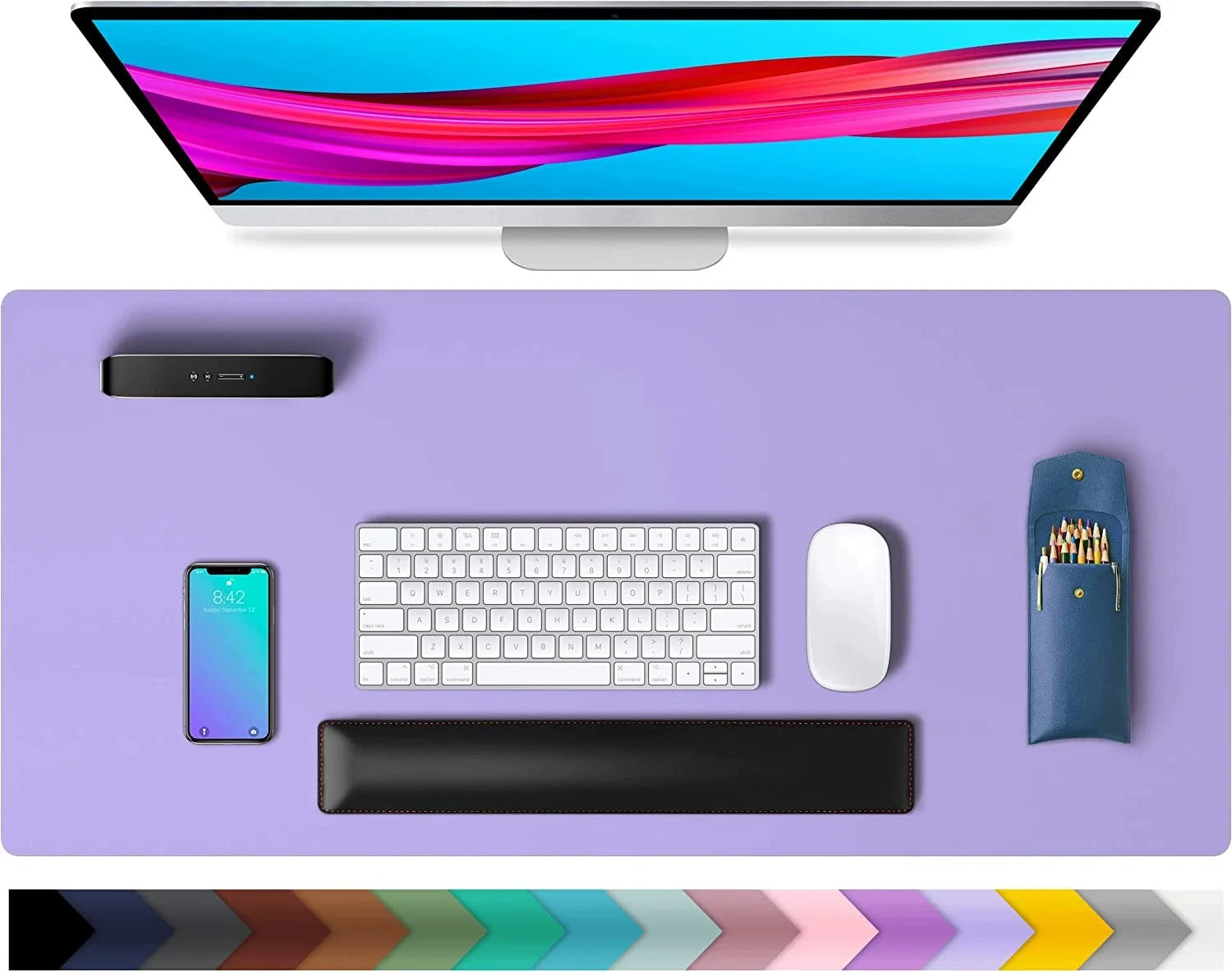 Desk Pad Premium em Couro Impermeável NeoSmart - Protetor de Mesa Elegante (60x30cm)