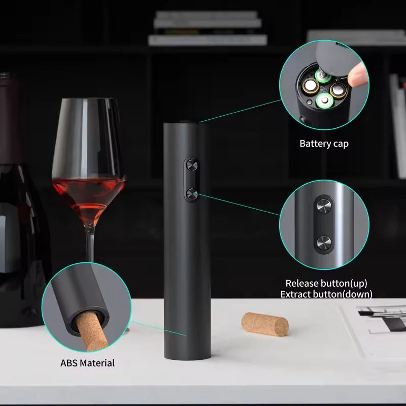 Abridor de Vinho Tinto Elétrico Automático Multifunção