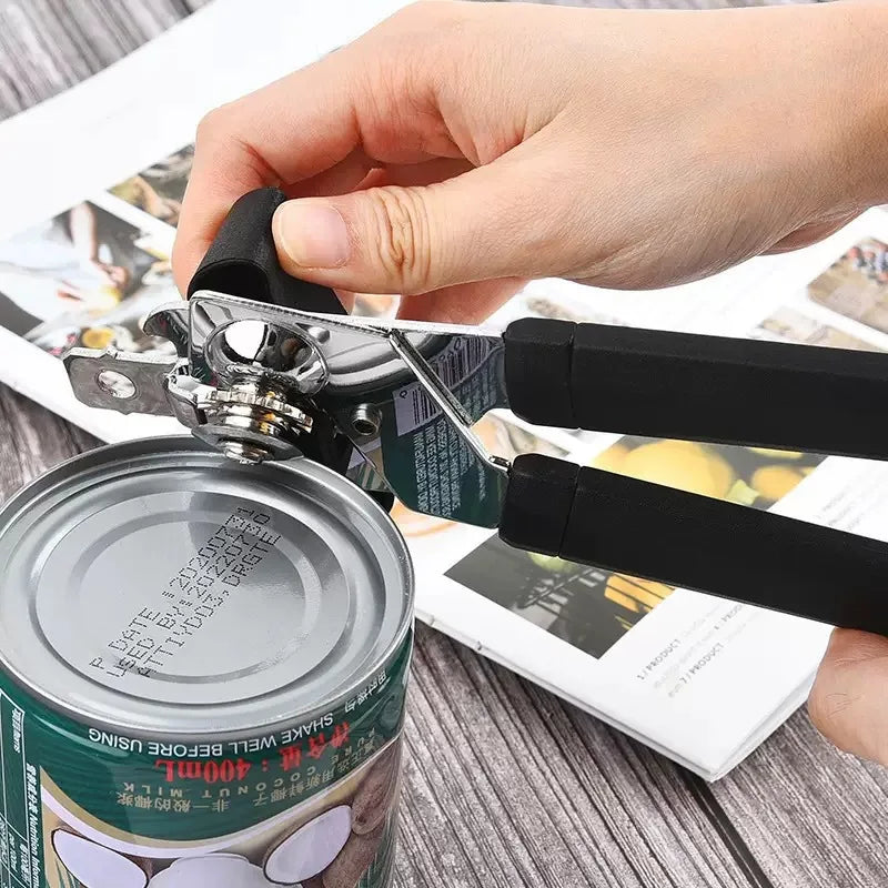 Abridor de Latas e Garrafas Profissional Multifuncional em Aço Inoxidável