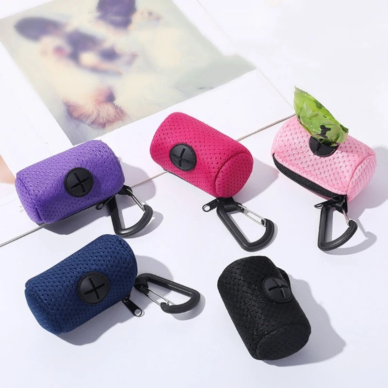 Porta-Sacos Higiênicos com Mosquetão para Passeio Pet (Dispenser de Sacos de Lixo)