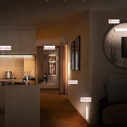 Luz Inteligente NeoSmart-Barra LED Recarregável com Sensor de Movimento.