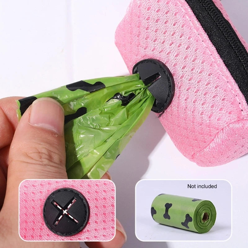 Porta-Sacos Higiênicos com Mosquetão para Passeio Pet (Dispenser de Sacos de Lixo)