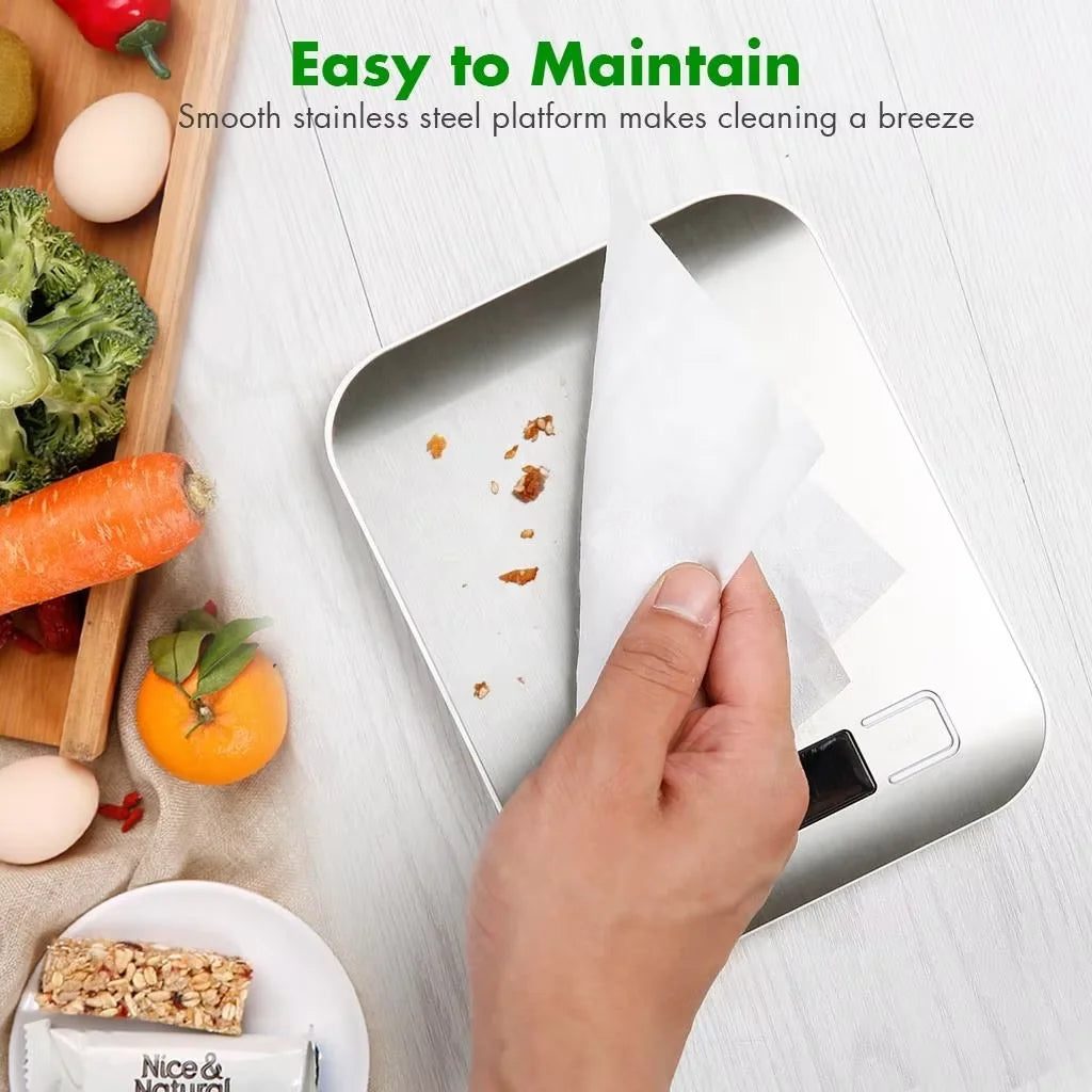 Balança Digital de Precisão Para Cozinha (1g a 5Kg) - Alta Sensibilidade