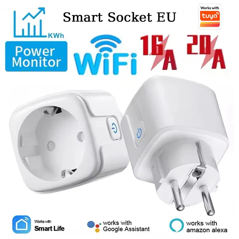 Tomada Inteligente Wi-Fi Smart Plug 16A – Compatível com Alexa e Google Home