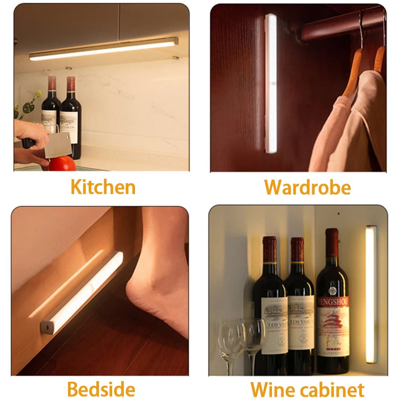 Luz Inteligente NeoSmart-Barra LED Recarregável com Sensor de Movimento.