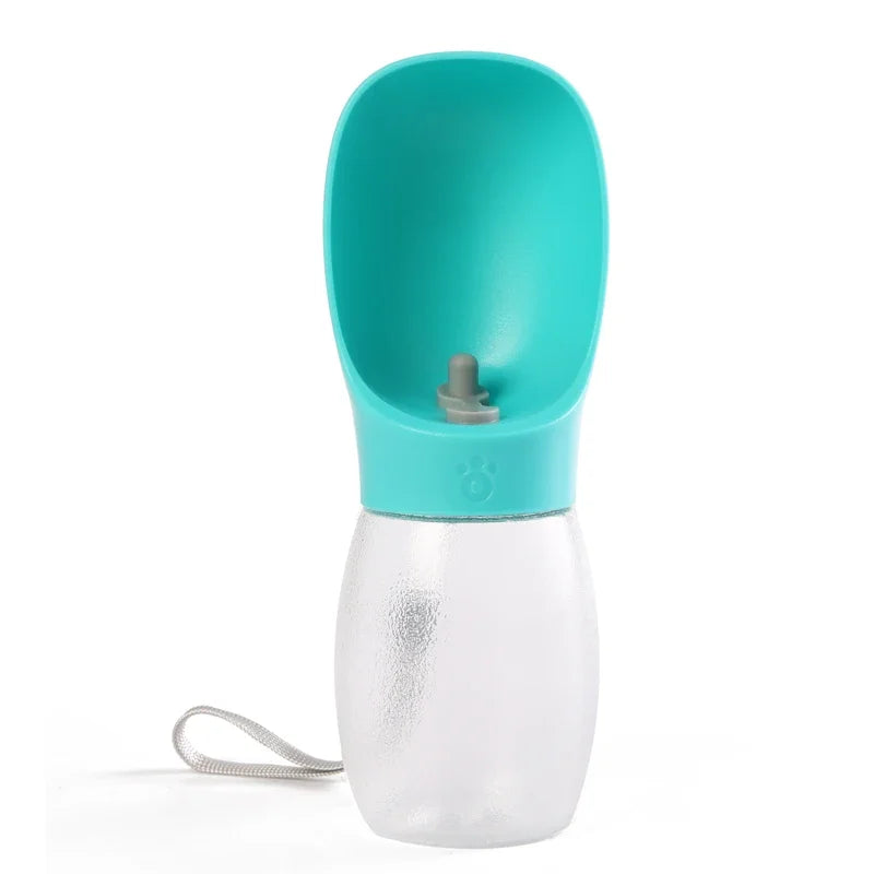 Garrafa de Água Portátil 2 em 1 com Bebedouro Acoplado para Passeios Pet (300ml)