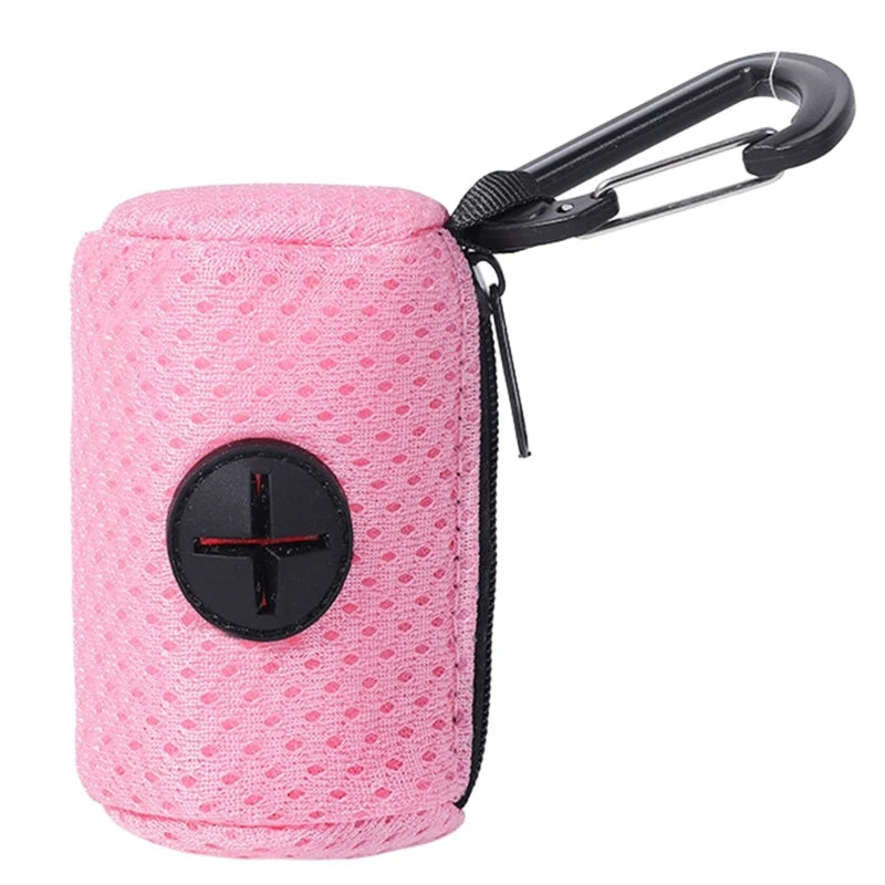 Porta-Sacos Higiênicos com Mosquetão para Passeio Pet (Dispenser de Sacos de Lixo)